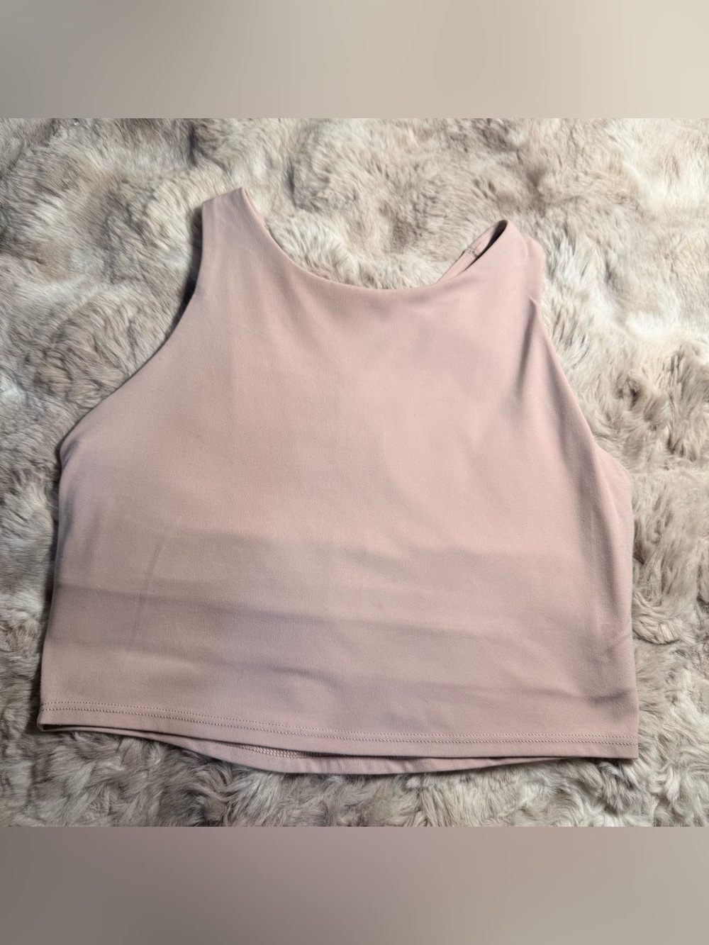 ATHLETA Hyper Focused‎ Strappy Back Crop Tank Top Womens XS Pink Rose Sports Bra
